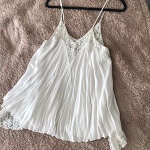 White Flowy Tank Dress